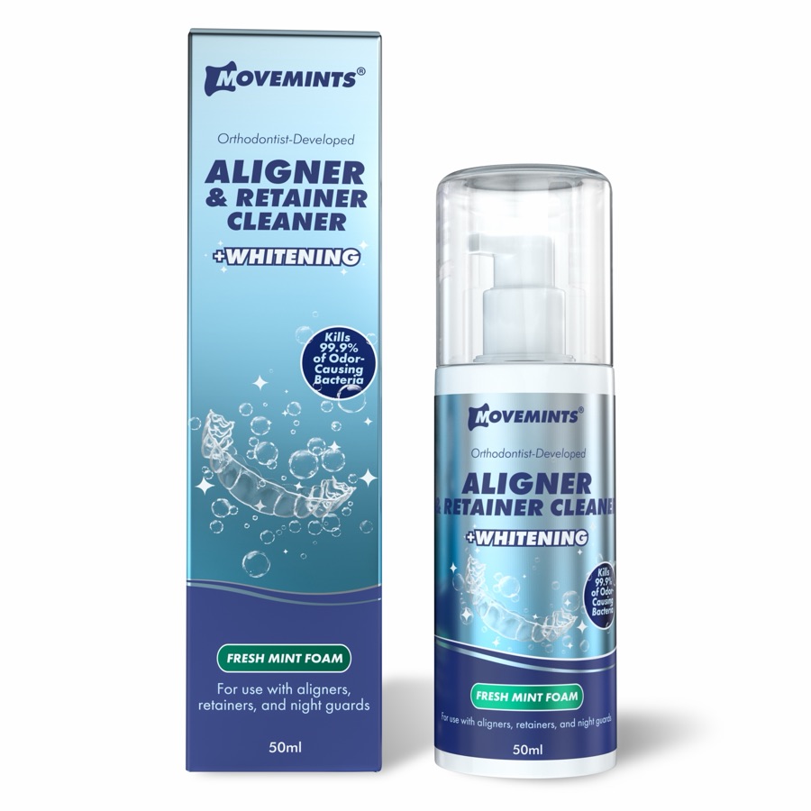 Movemints Aligner and Retainer Cleaner foam