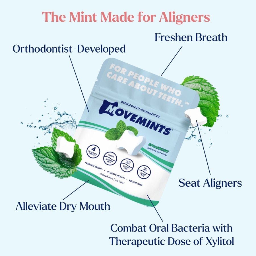 Movemints benefits: freshen breath, seat aligners, alleviate dry mouth