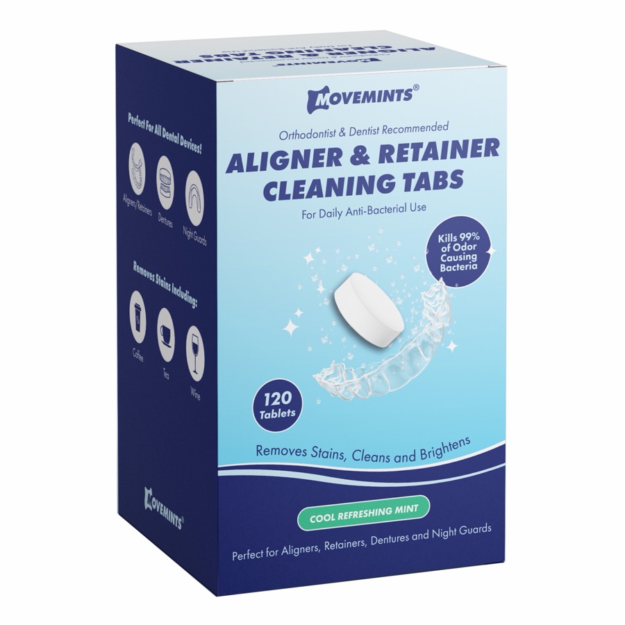Movemints Aligner and Retainer Cleaning Tablets